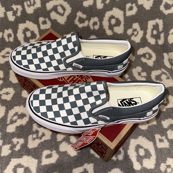 Vans Classic Slip-on Checkerboard Sneakers 😍 color theory Stormy weather 😍 - Picture 4 of 17